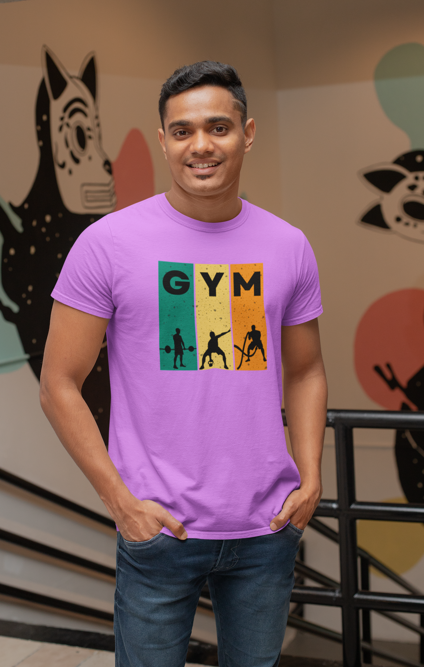 Classic Cotton GYM Tee - Unisex Fitness Shirt for Workout Enthusiasts