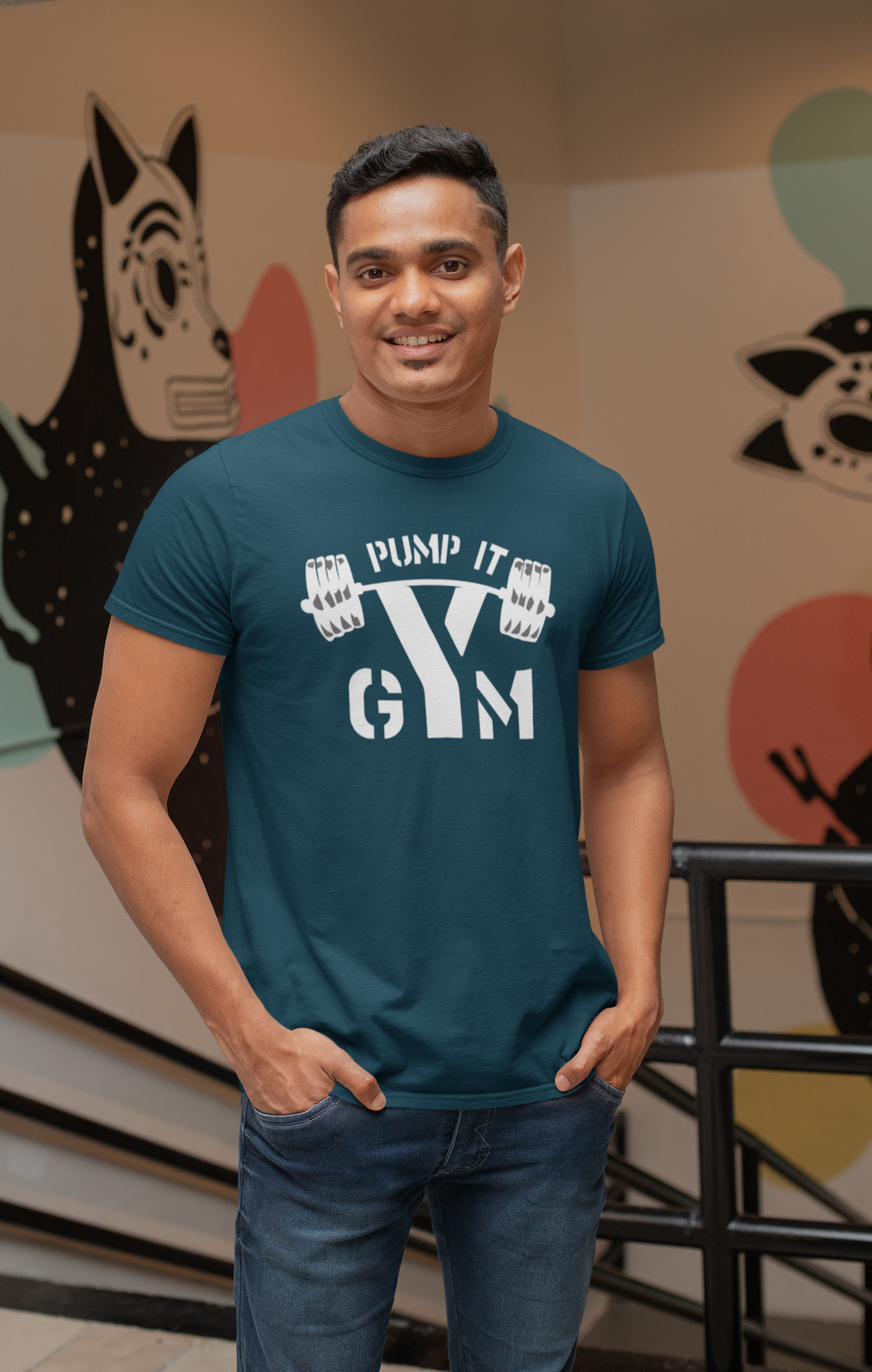 Pump It GYM Signature Cotton Tee - Unleash Your Power in Style