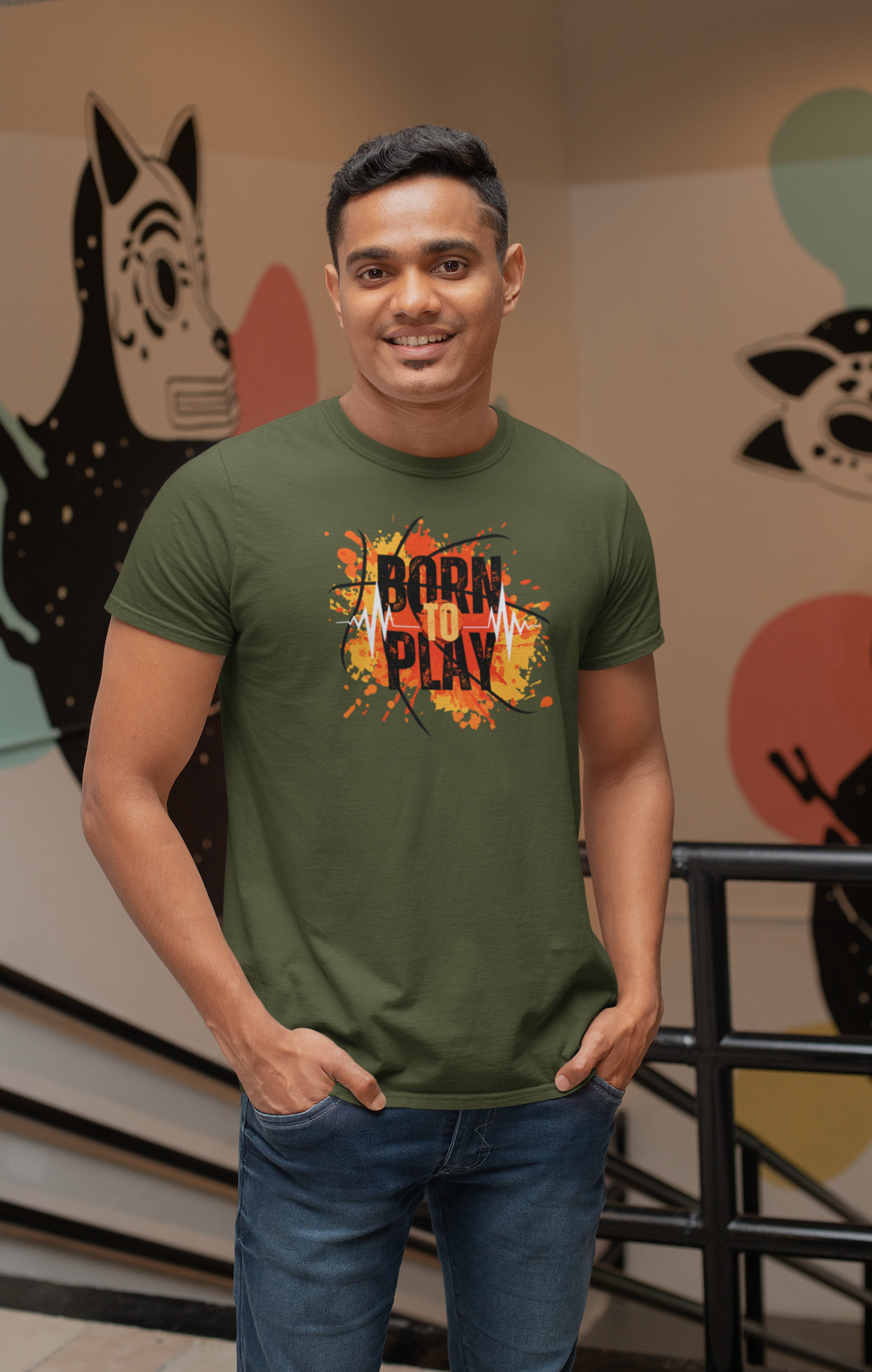 Born to Play Cotton T-Shirt - Comfortable and Stylish Casual Wear