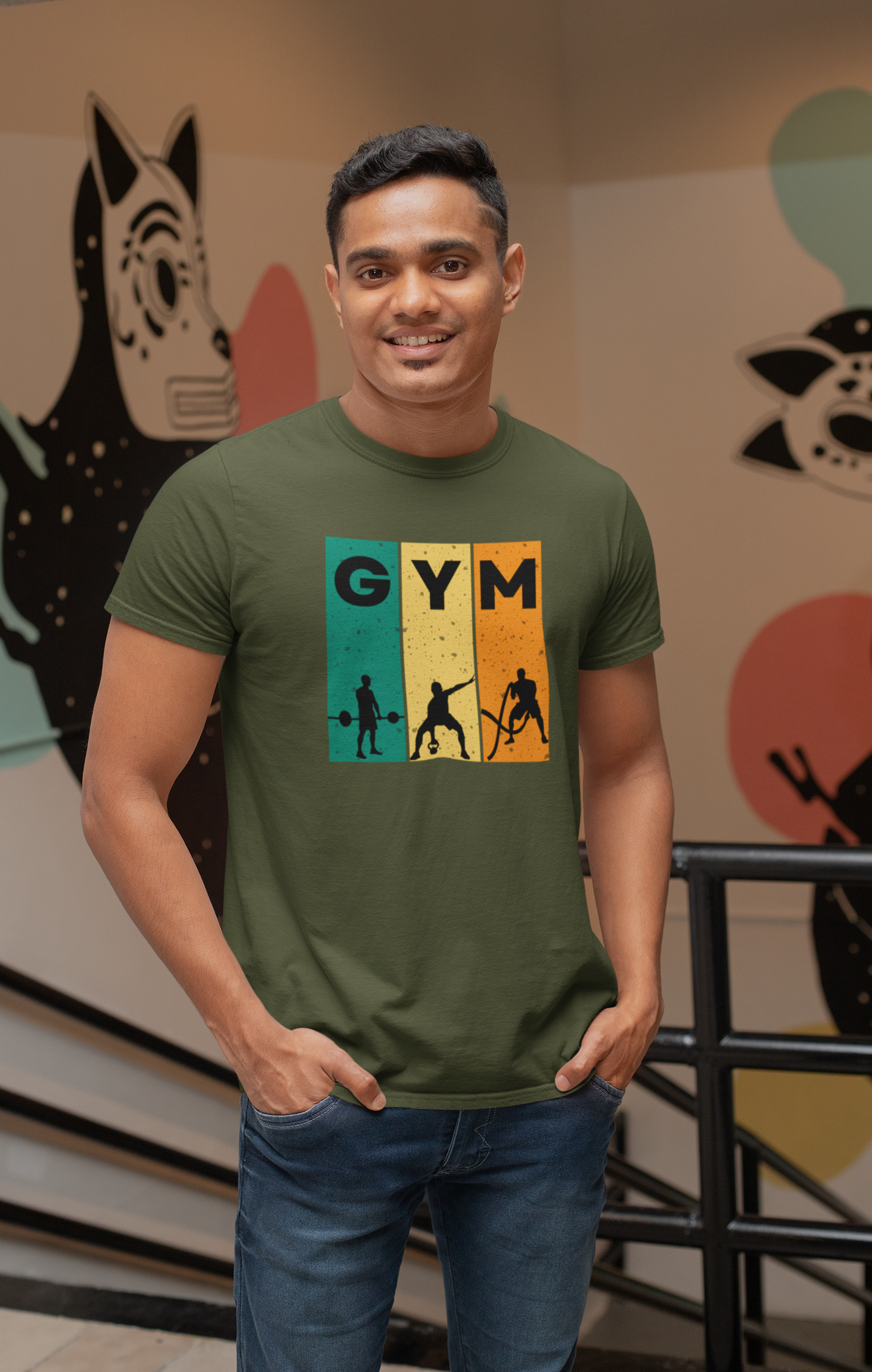 Classic Cotton GYM Tee - Unisex Fitness Shirt for Workout Enthusiasts