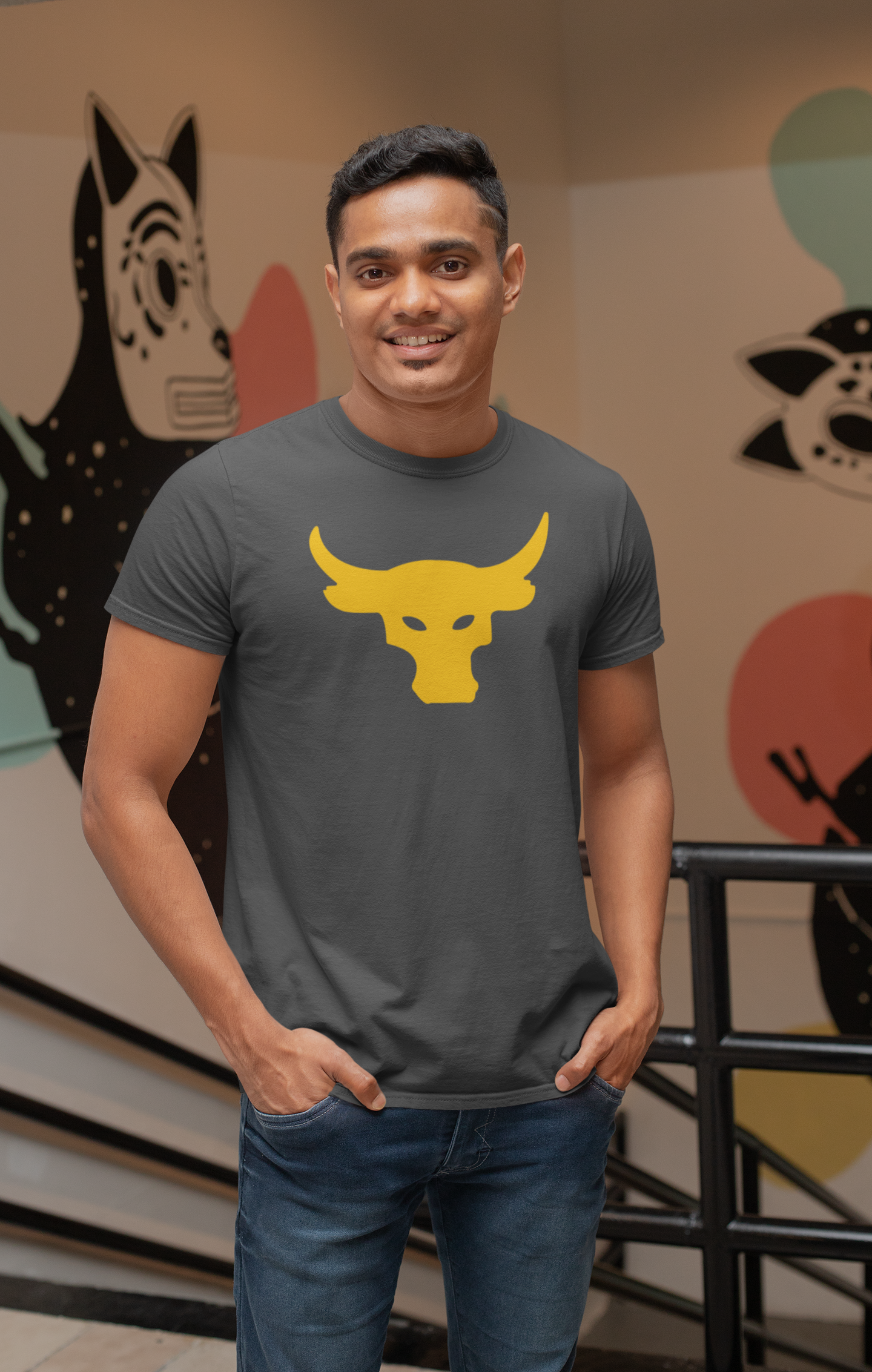 Bull Emblem Cotton Tee - Premium Comfort and Style