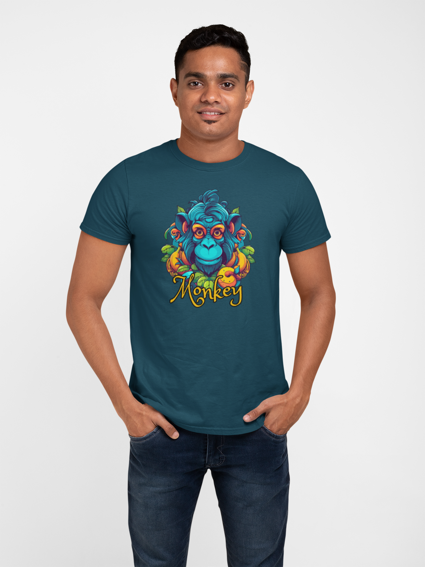 Jungle Vibes: Monkey Graphic Tee in Premium Cotton