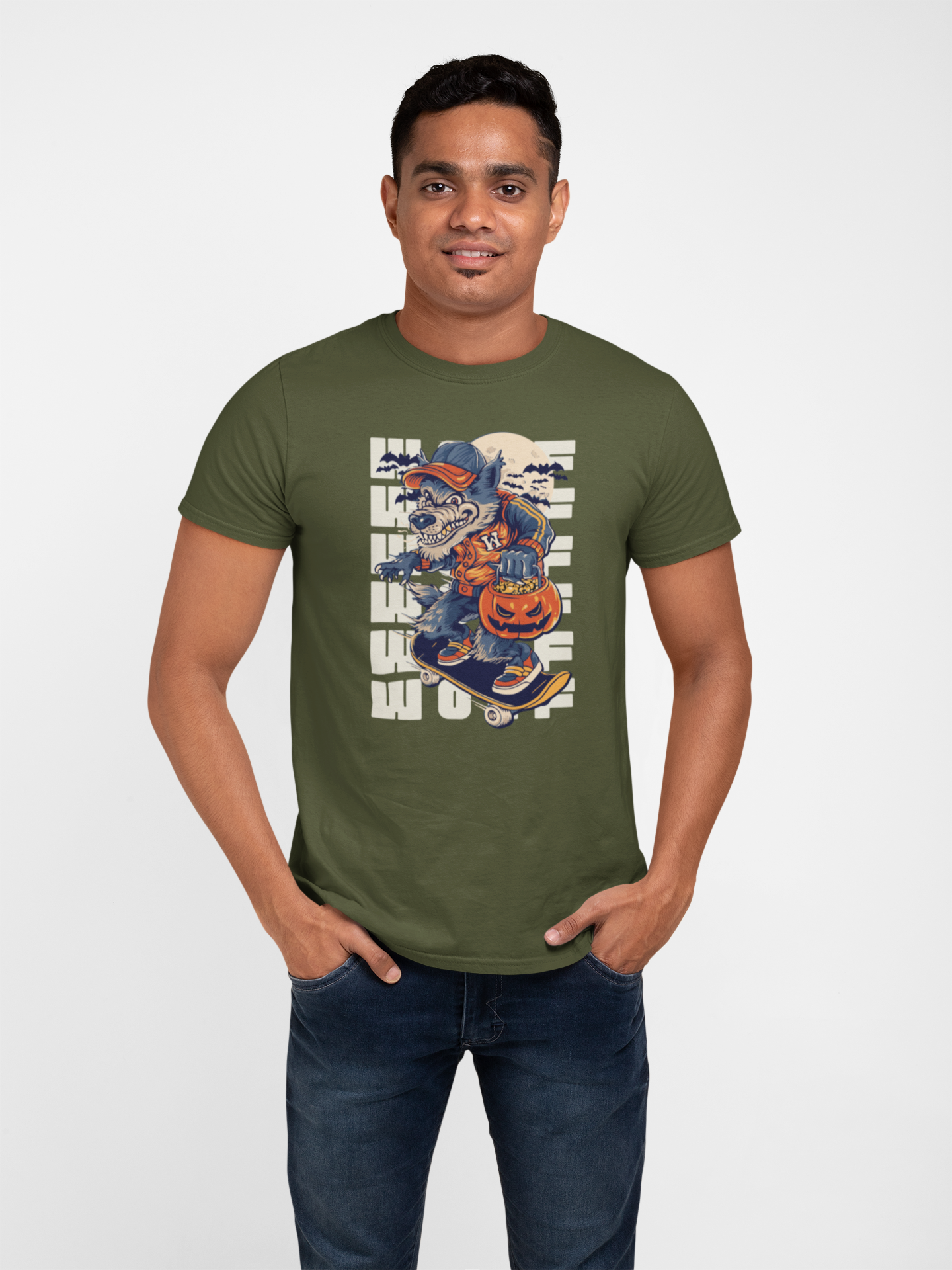 Unleash Your Spirit: Wolf Graphic Cotton T-Shirt