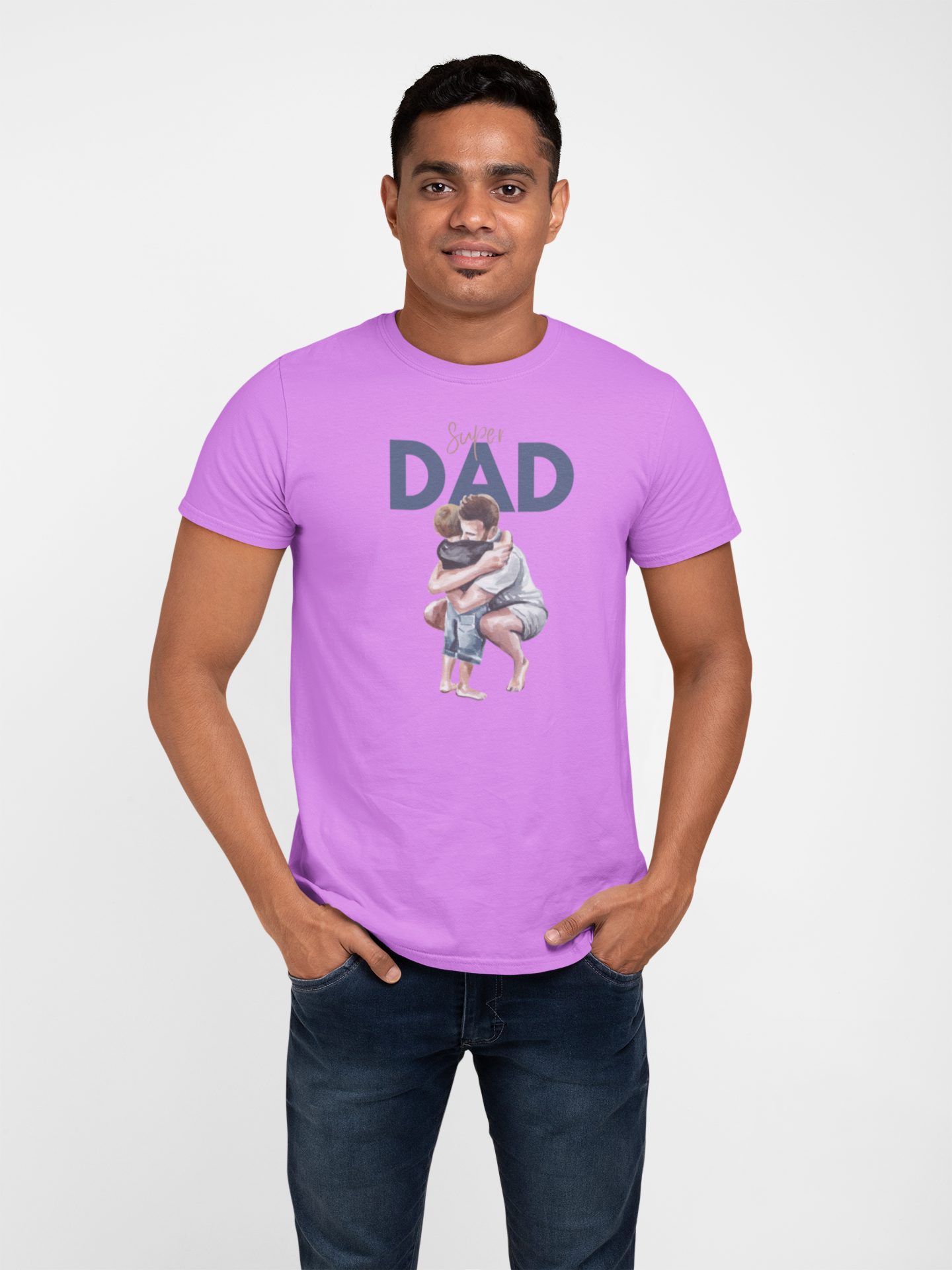 Super Dad Vibes: Premium Cotton Tee for the Ultimate Father