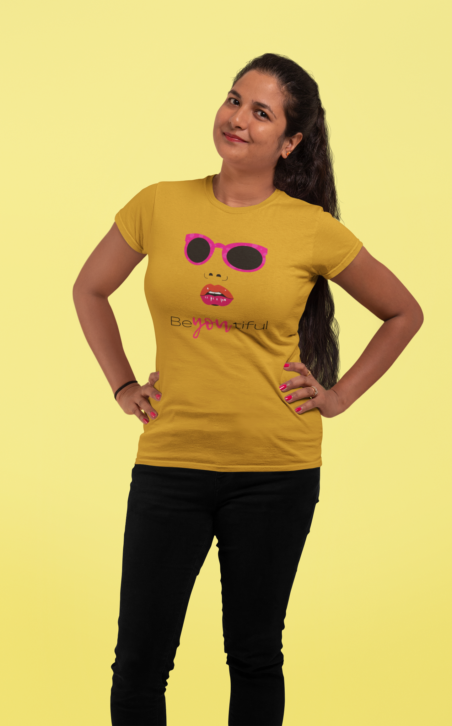 Embrace Your Beauty: Be You Tiful Cotton T-Shirt for Women