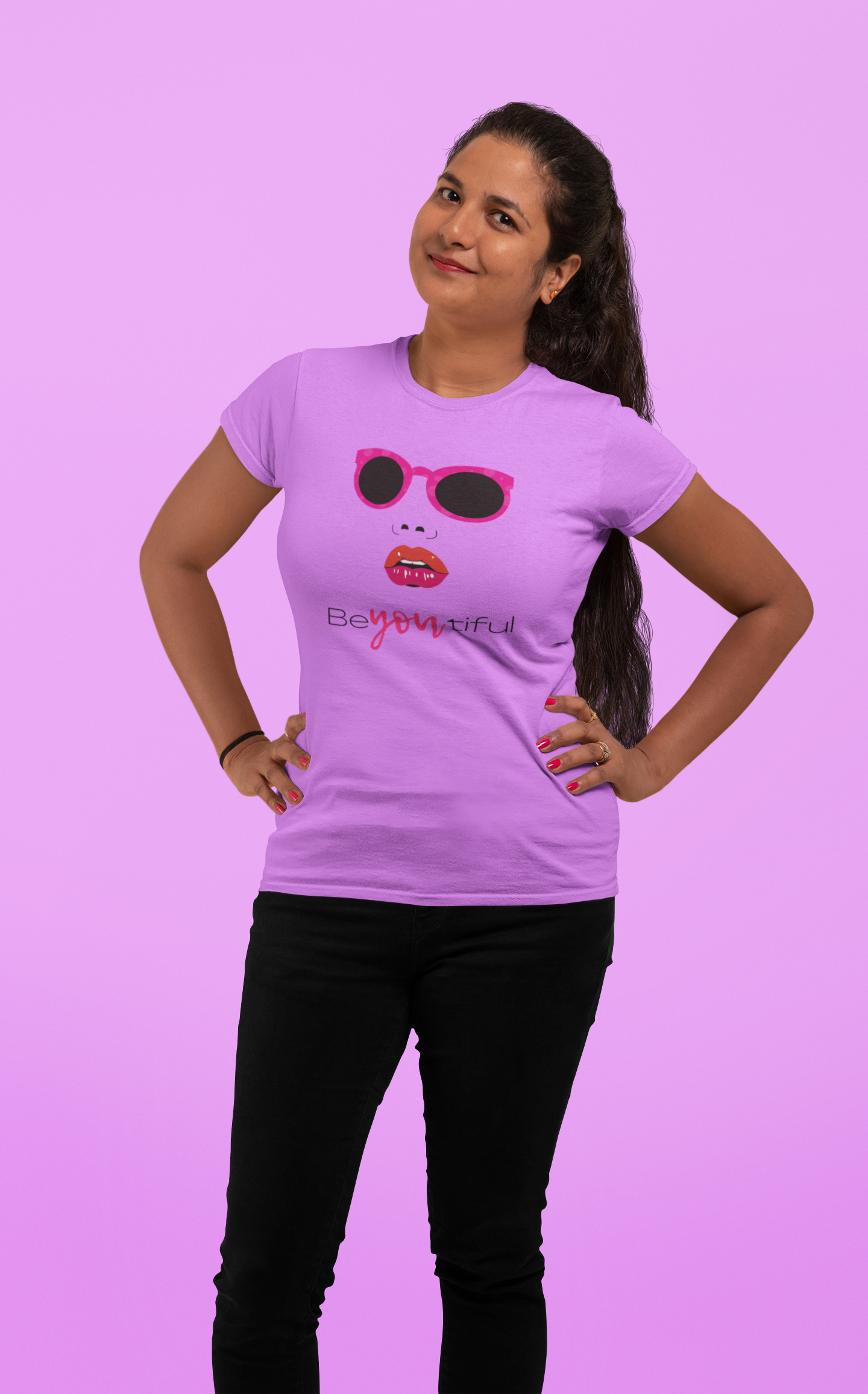 Embrace Your Beauty: Be You Tiful Cotton T-Shirt for Women