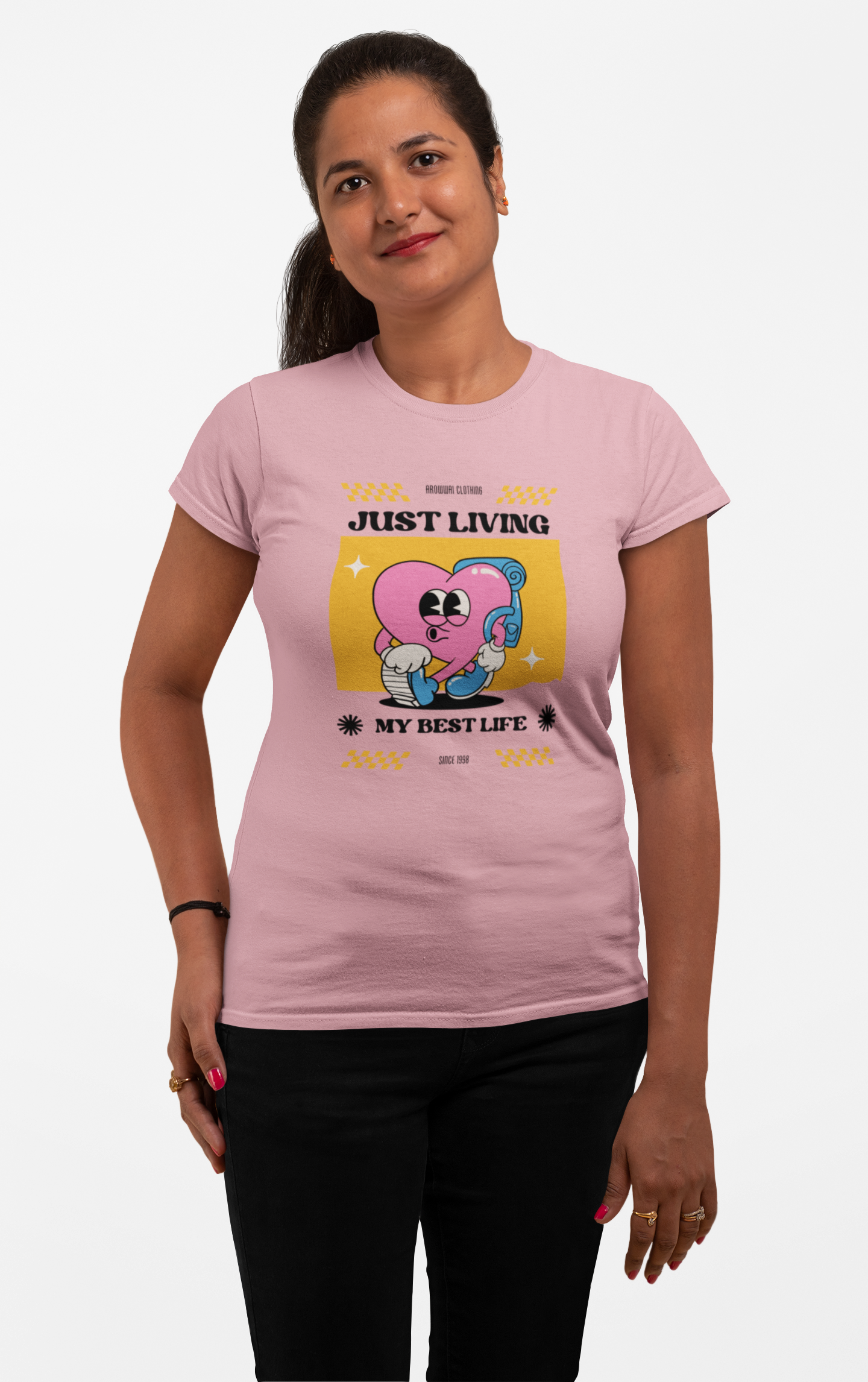 Elevate Your Style: Trendy 'Living My Best Life' Women's T-Shirt