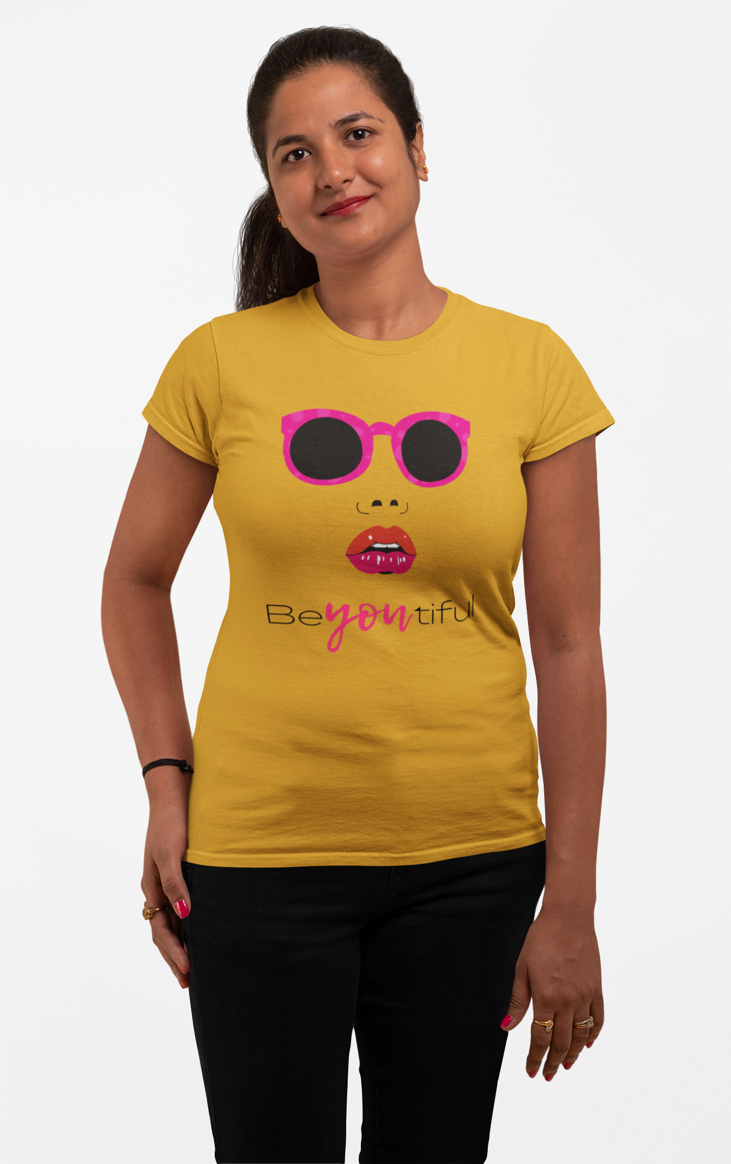 Embrace Your Beauty: Be You Tiful Cotton T-Shirt for Women