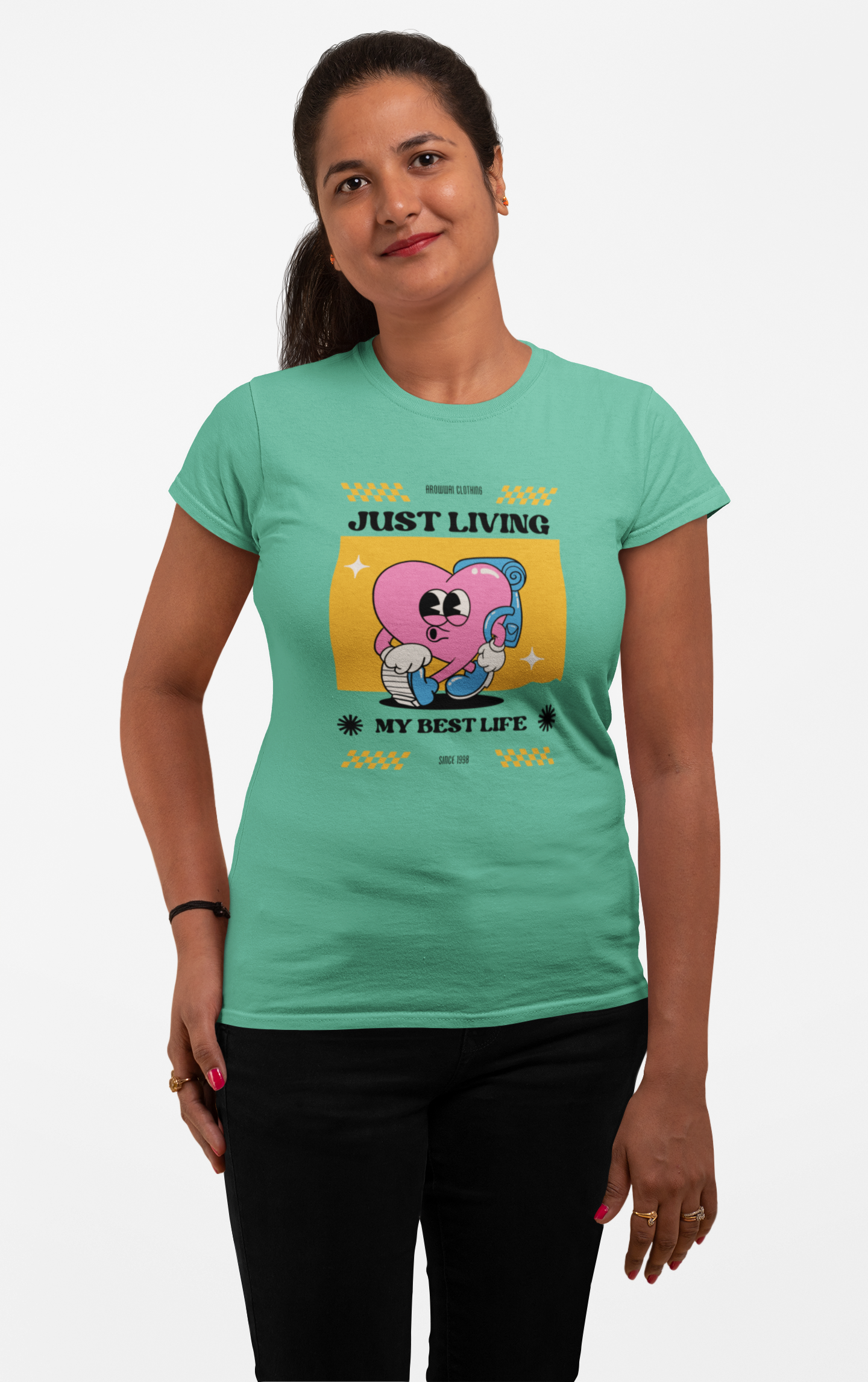 Elevate Your Style: Trendy 'Living My Best Life' Women's T-Shirt